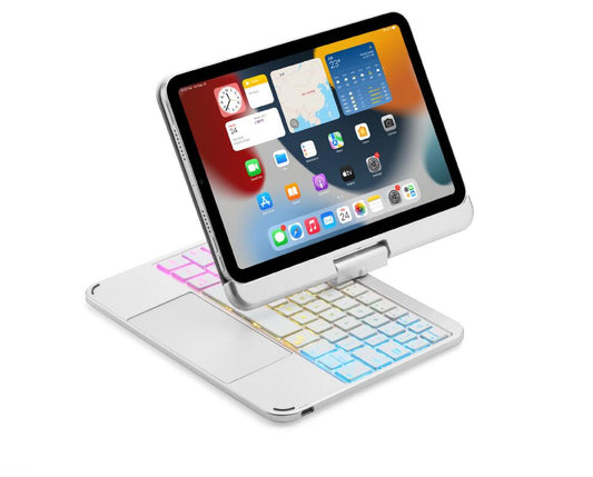 Rotating Book 3-backlit Touchpad Keyboard iPad Mini 7 Case