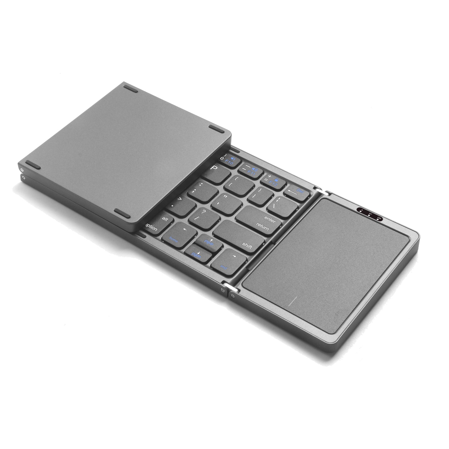 Portable Wireless Bluetooth Keyboard Touchpad 3-foldable Stand Deluxe