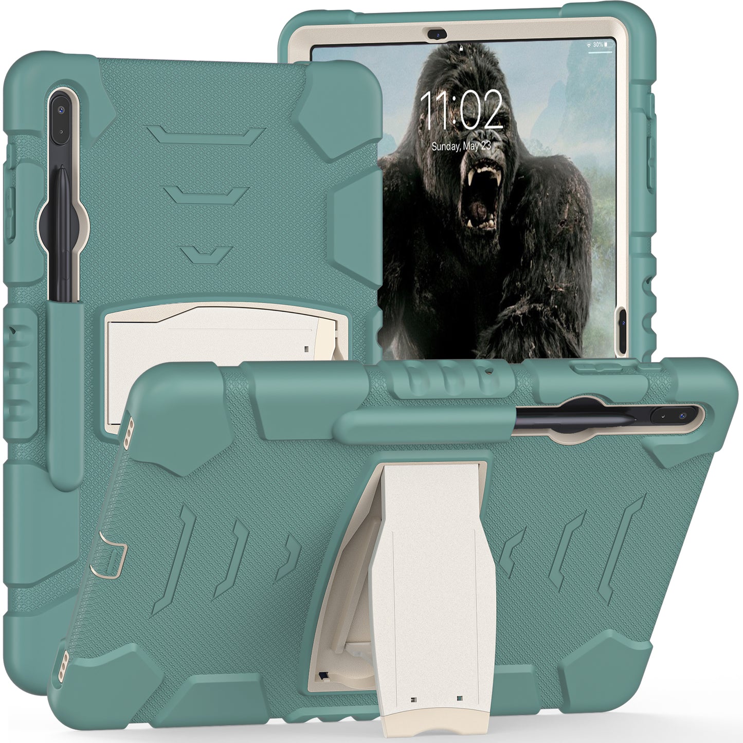 Gorilla King Kong Galaxy Tab S8+ Case Stand Triple Protection