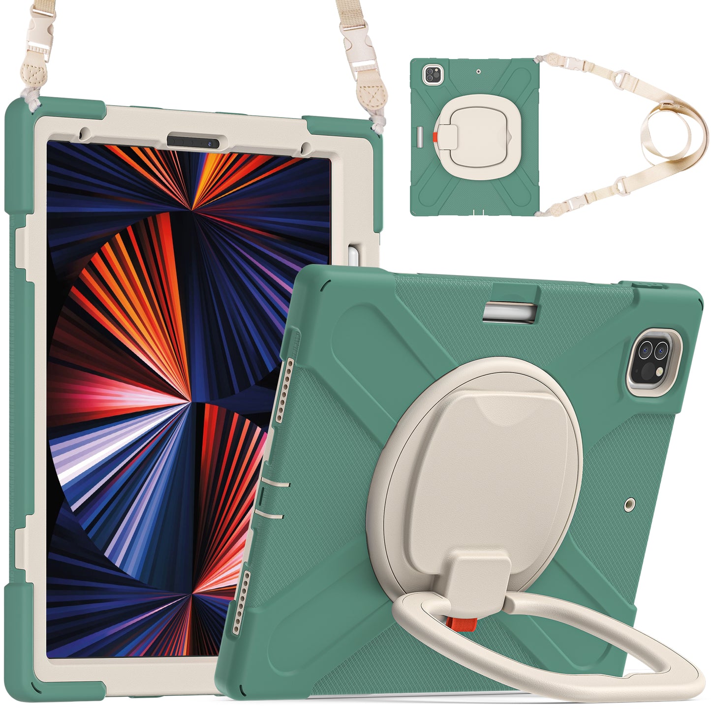 Pirate Box iPad Pro 12.9 (2018) Case Hook Stand Rotating Hand Shoulder Strap