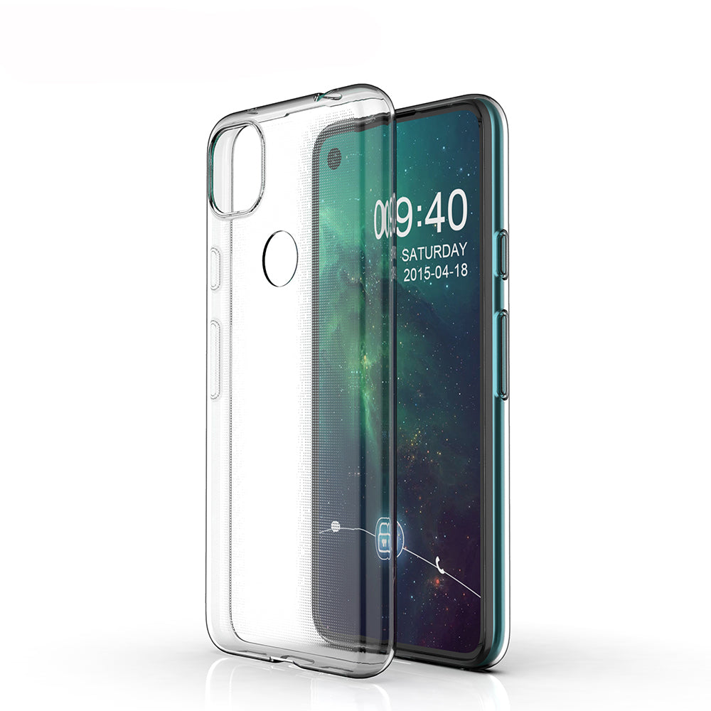 [2 Pack] Dot Clear Rubber Soft TPU Google Pixel 4A Case Back Gel