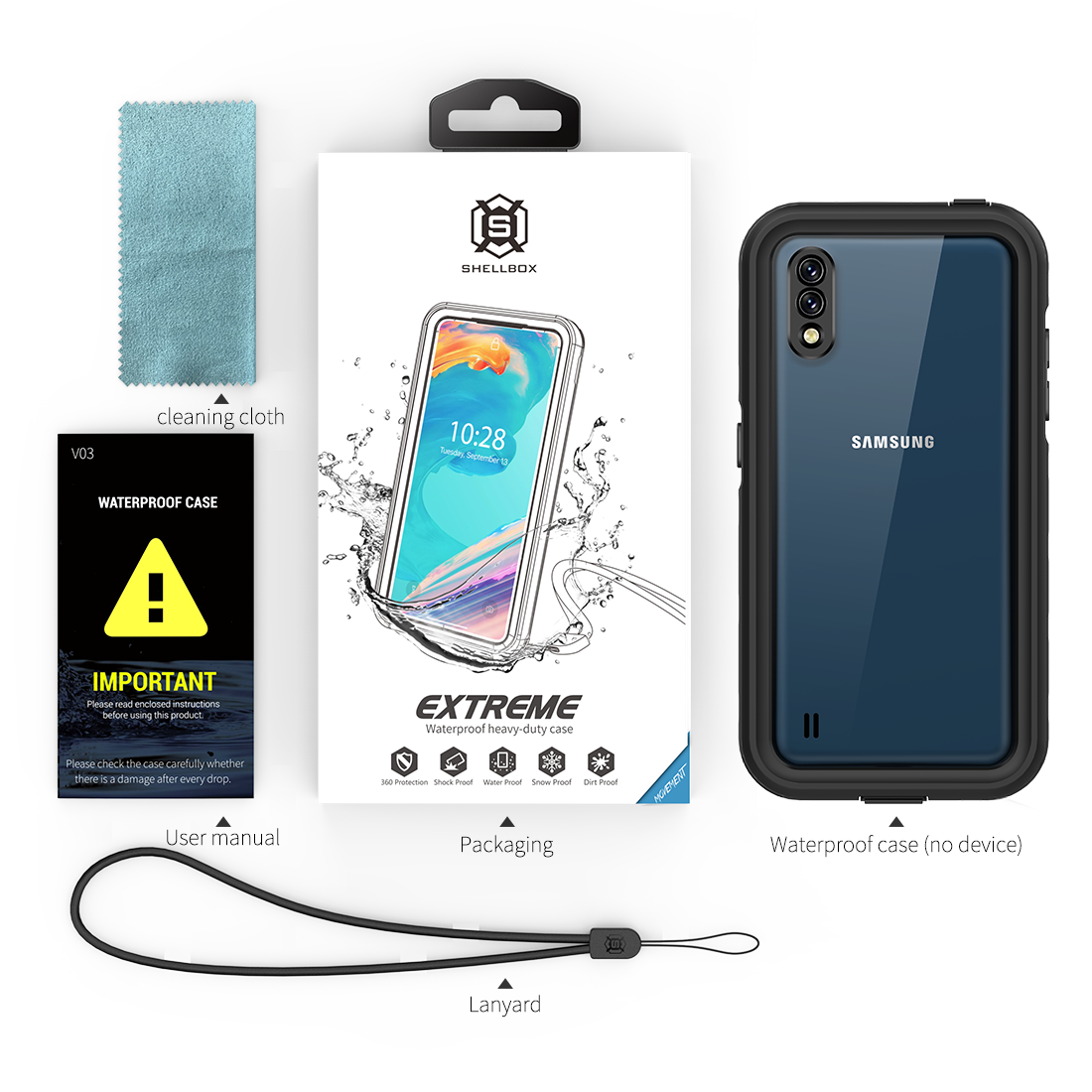 Burst Slim Swimming Waterproof Samsung Galaxy A01 Case Clear