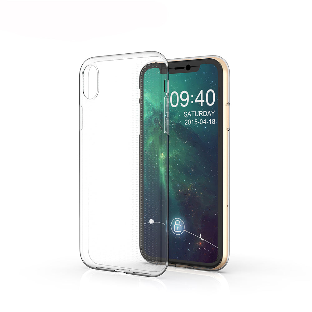 [2 Pack] Dot Clear Rubber Soft TPU Apple iPhone XR Case Back Gel