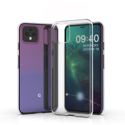 [2 Pack] Dot Clear Rubber Soft TPU Google Pixel 4 Case Back Gel