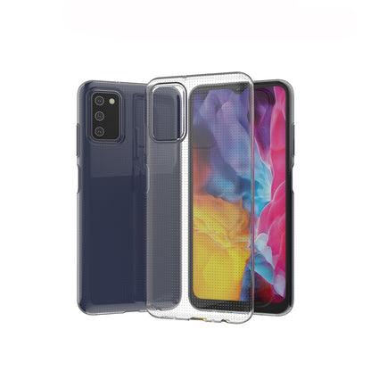 [2 Pack] Dot Clear Rubber Soft TPU Samsung Galaxy A03s Case Back Gel