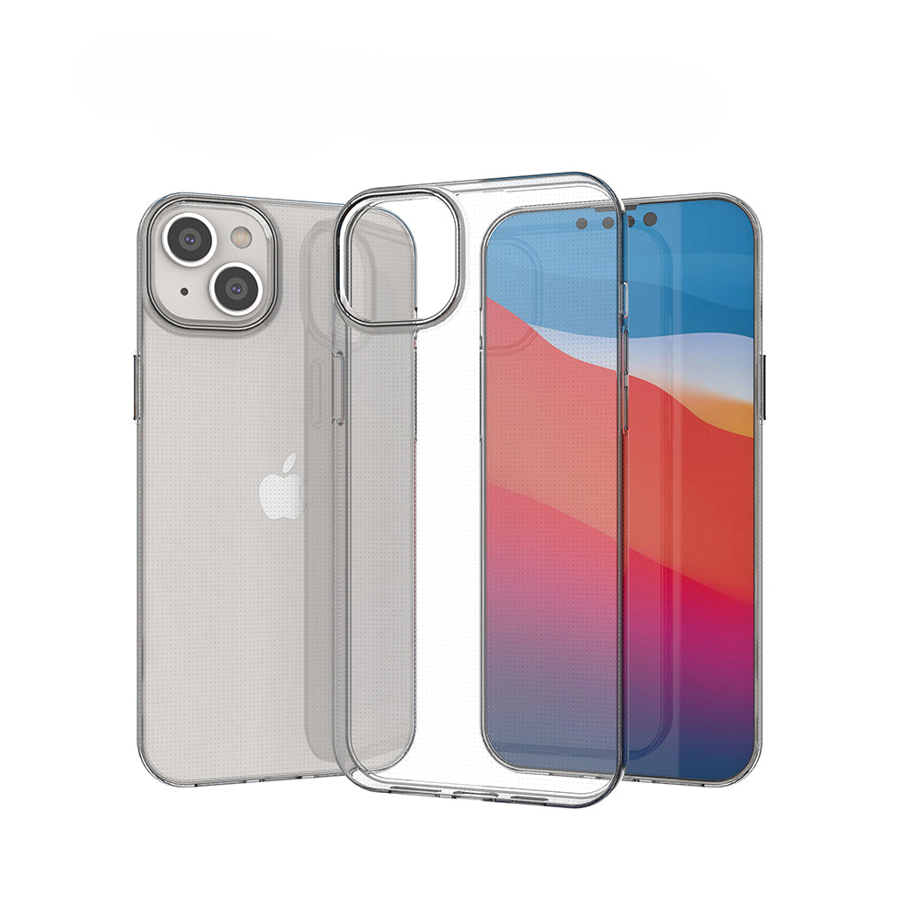 [2 Pack] Dot Clear Rubber Soft TPU Apple iPhone 14 Plus Case Back Gel