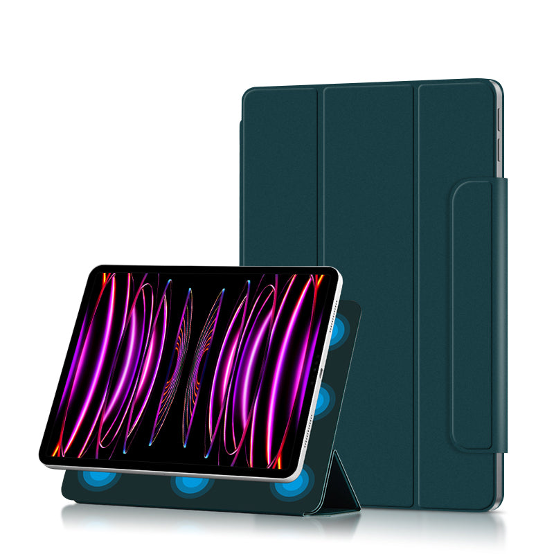 Magnetic Buckle Silk Leather Apple iPad Pro 12.9 (2018) Case Folding