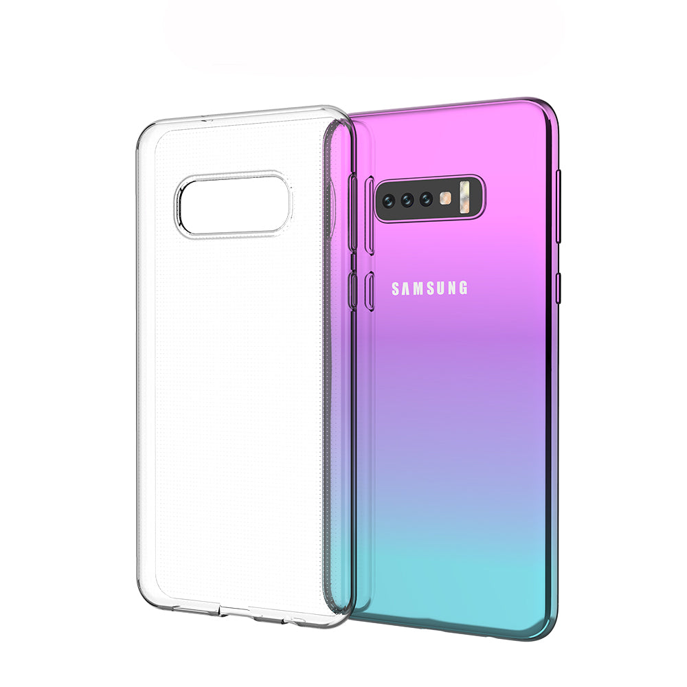 [2 Pack] Dot Clear Rubber Soft TPU Samsung Galaxy S10e Case Back Gel