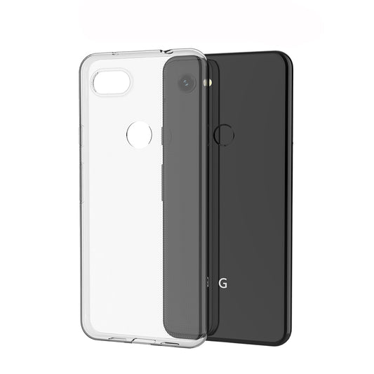 [2 Pack] Dot Clear Rubber Soft TPU Google Pixel 3A Case Back Gel