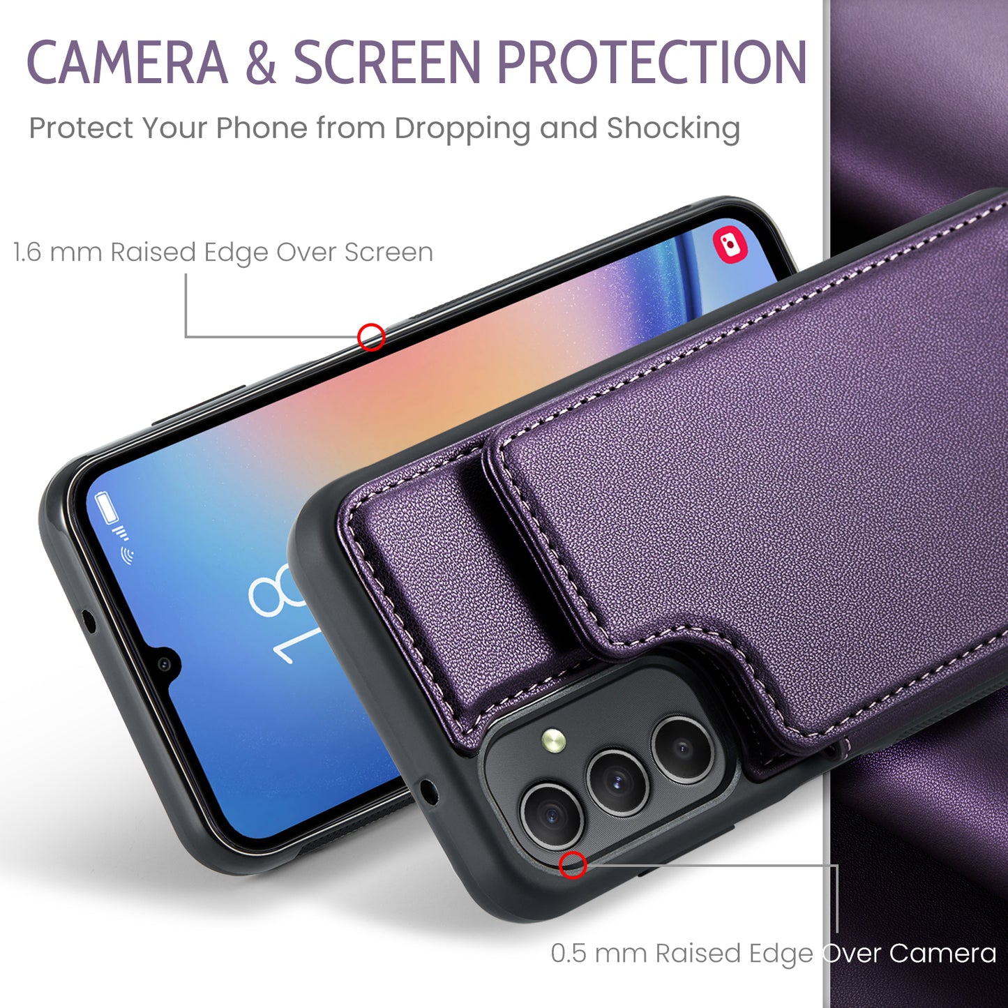 Sturdy Kickstand Samsung Galaxy A54 Case Multiple Card Slot