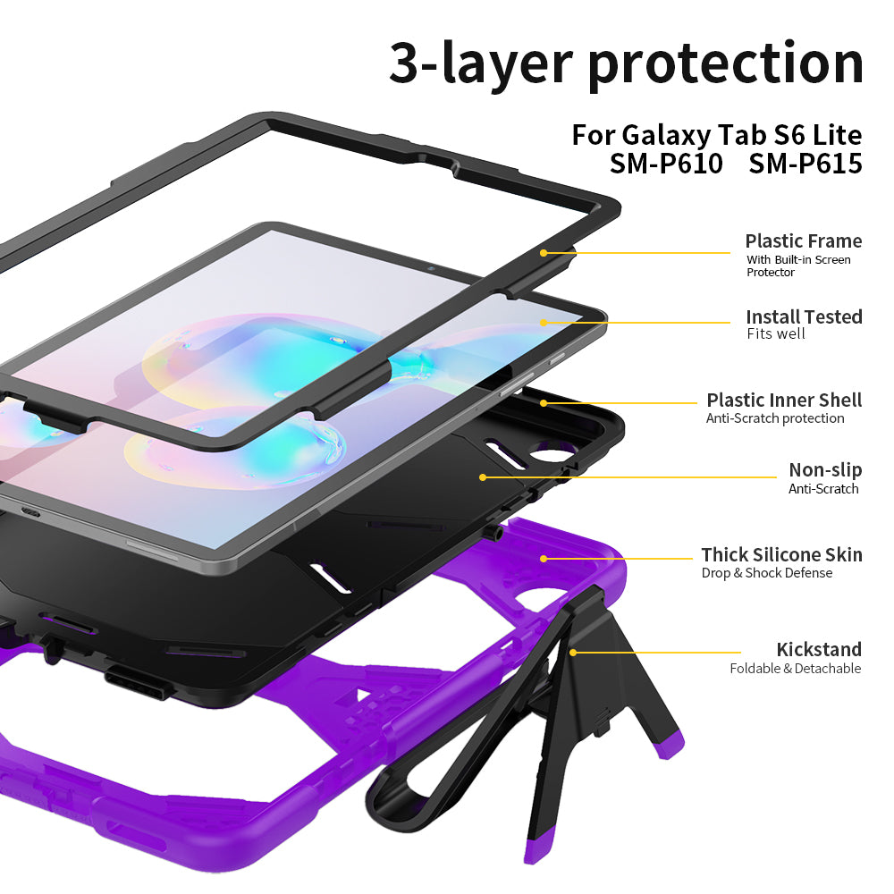 Tough Box Built-in Screen Protector Galaxy Tab S6 Lite Case Shockproof