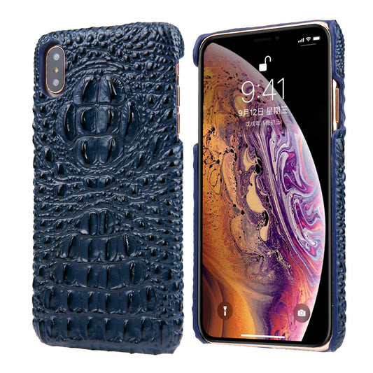 High-end Crocodile Head iPhone Xs Max Genuine Leather Cover Deluxe Back