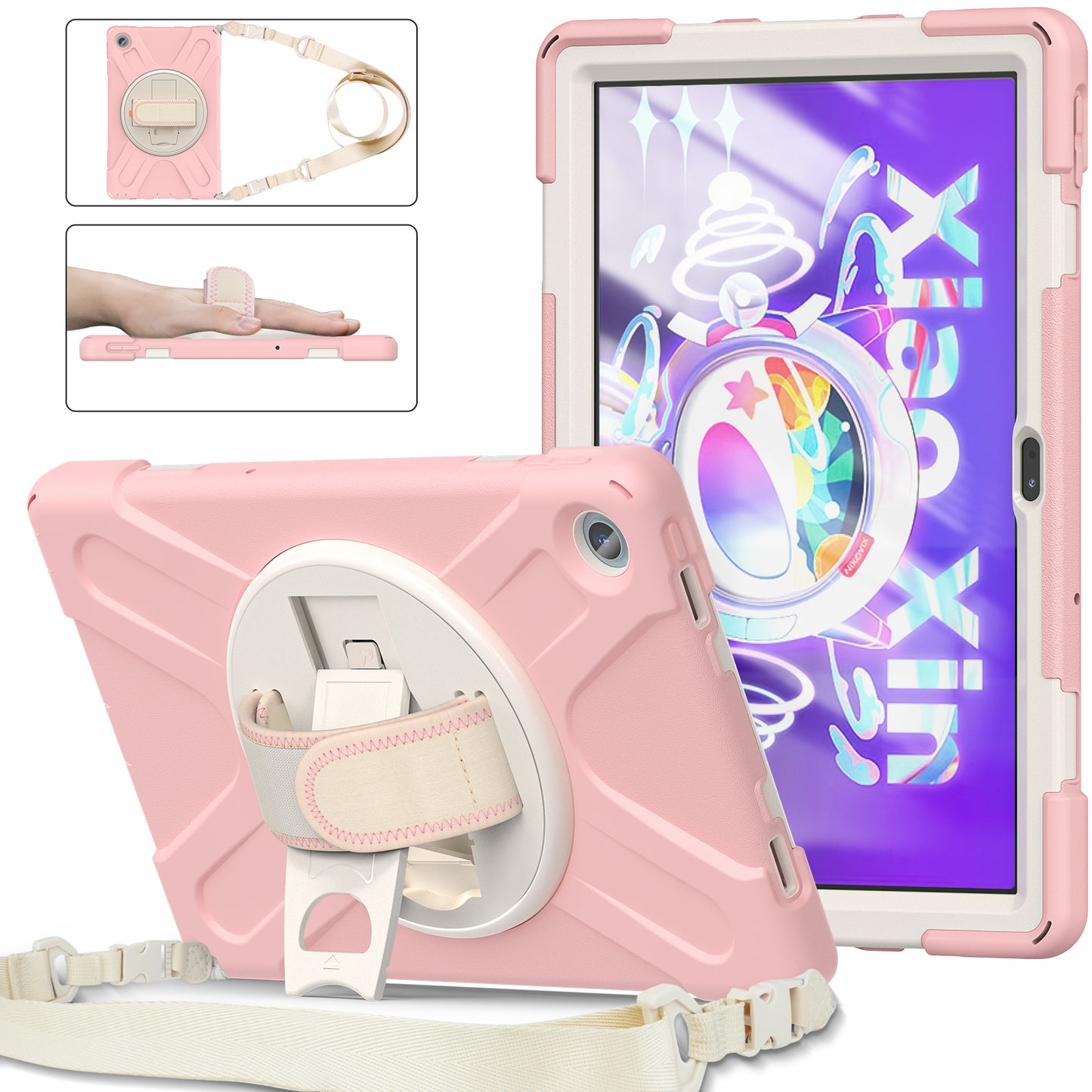 Pirate King Lenovo Tab M10 Plus (2022) Case 360 Rotating Stand Hand