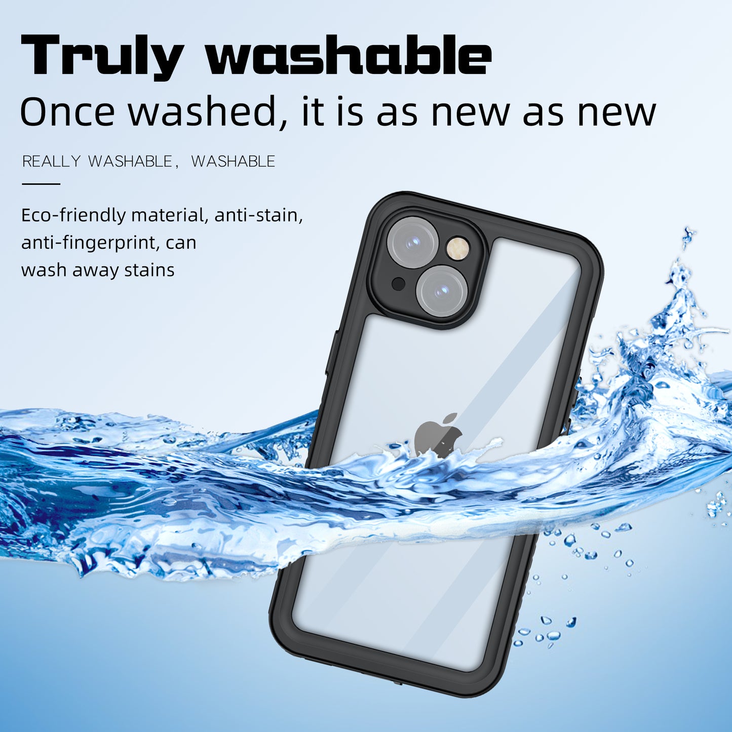 Twill Swimming IP68 Waterproof Apple iPhone 15 Case Bumper Combo