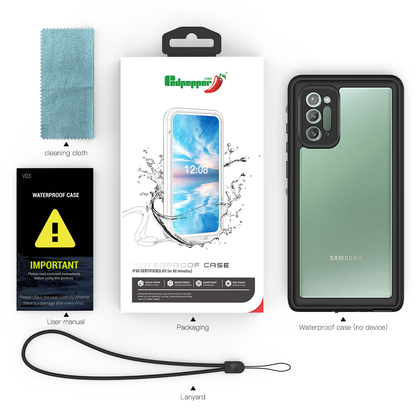 Clear Dot Waterproof Samsung Galaxy Note20 Case Swimming