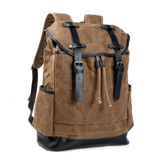 Men's Canvas Backpack Laptop Bag Retro Big Travel Personality Outdoor Anti-splash