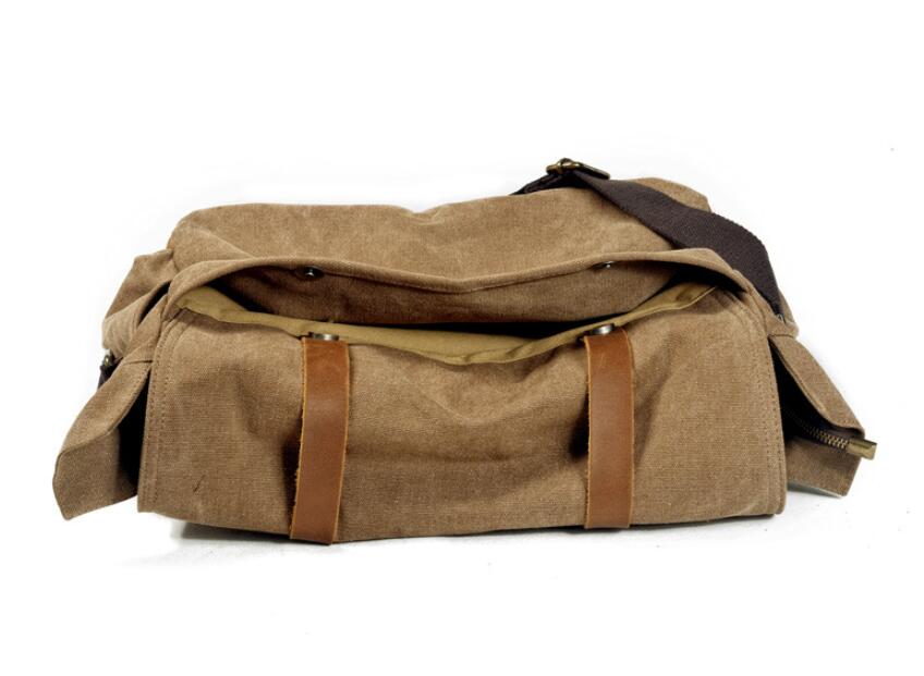 Men's Canvas Messenger Bag Tablet Casual Literary Retro Diagonal Span Simple