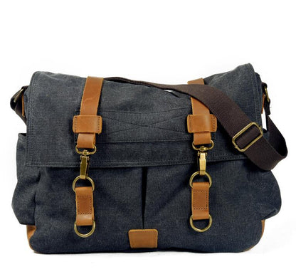 Men's Canvas Messenger Bag Tablet Casual Literary Retro Diagonal Span Simple