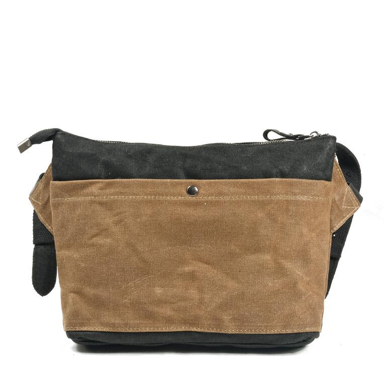 Men's Canvas Handbag Tablet Bag Retro Countercolor Mini Carry-on Daily Outdoor Riding