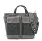 Men's Canvas Briefcase Laptop Bag Collision Stitching Horizontal Retro Folding