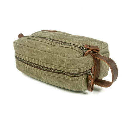 Men's Canvas Cosmetic Toiletry Bag Phone Travel Waterproof Makeup Portable Shaving