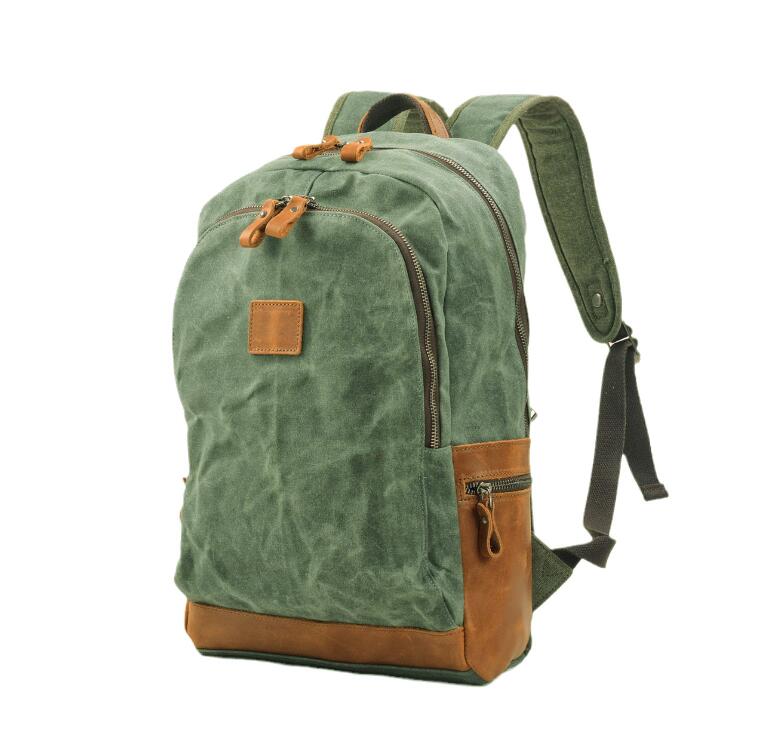 Men's Canvas Backpack Laptop Bag Casual Outdoor Colleges Universities School Hiking