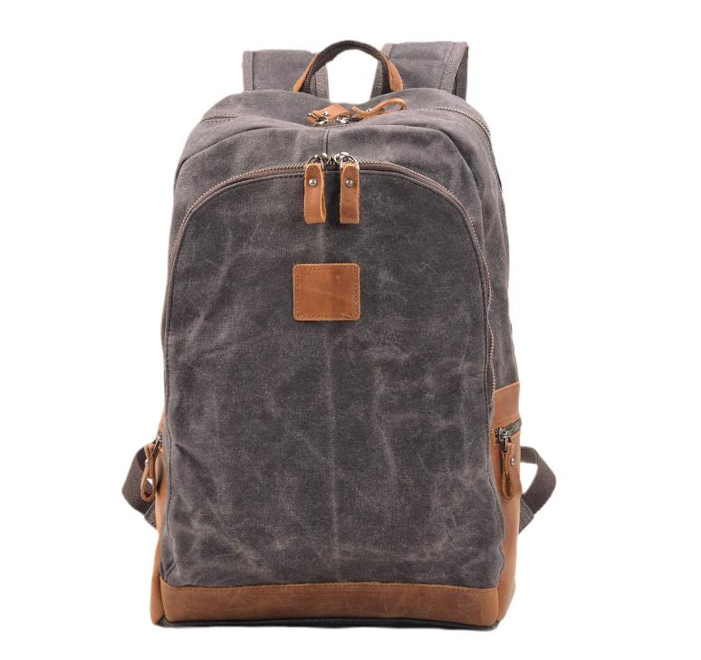 Men's Canvas Backpack Laptop Bag Casual Outdoor Colleges Universities School Hiking