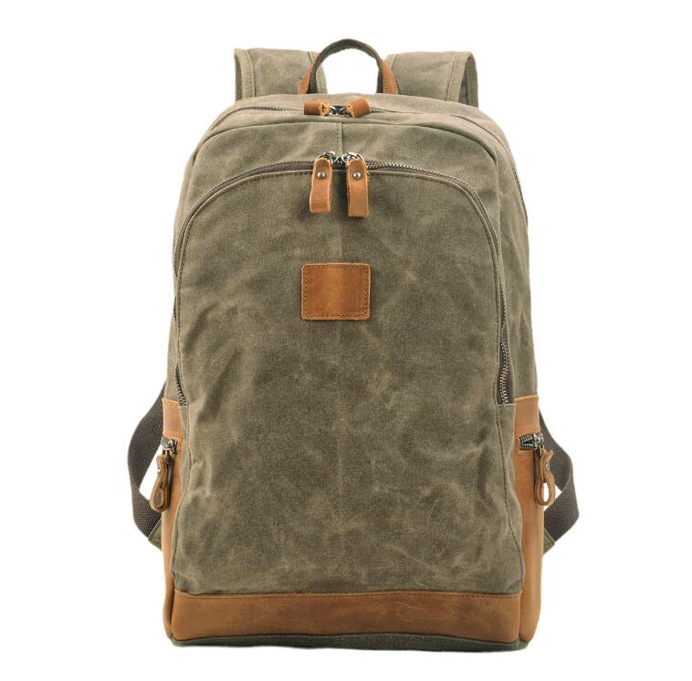 Men's Canvas Backpack Laptop Bag Casual Outdoor Colleges Universities School Hiking