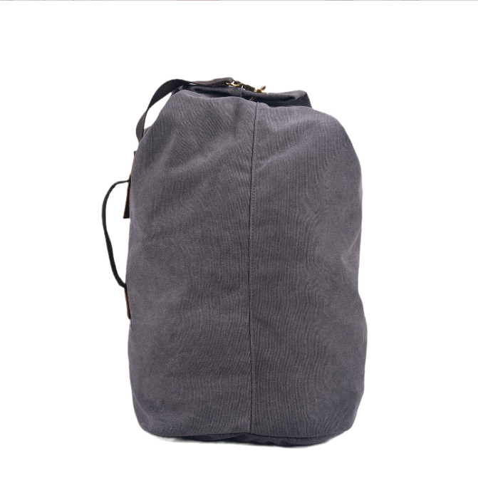 Men's Canvas Duffel Bag Laptop Cylinder Student Sports Basketball Travel Fitness