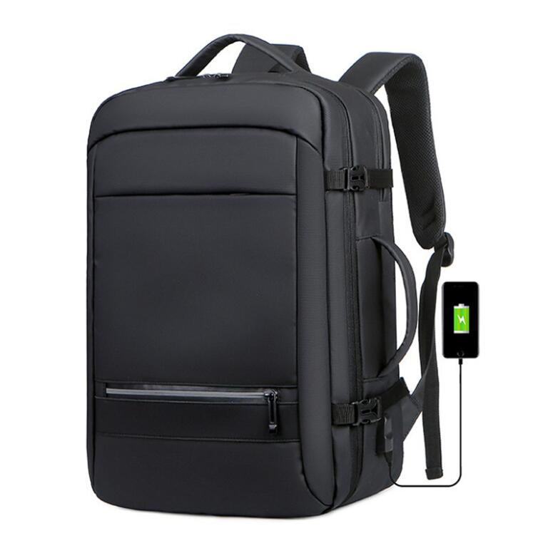 Men's Nylon Backpack Laptop Bag Business Power USB Charging High School Students