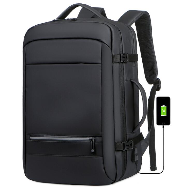 Men's Nylon Backpack Laptop Bag Business Power USB Charging High School Students