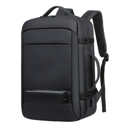 Men's Nylon Backpack Laptop Bag Business Power USB Charging High School Students