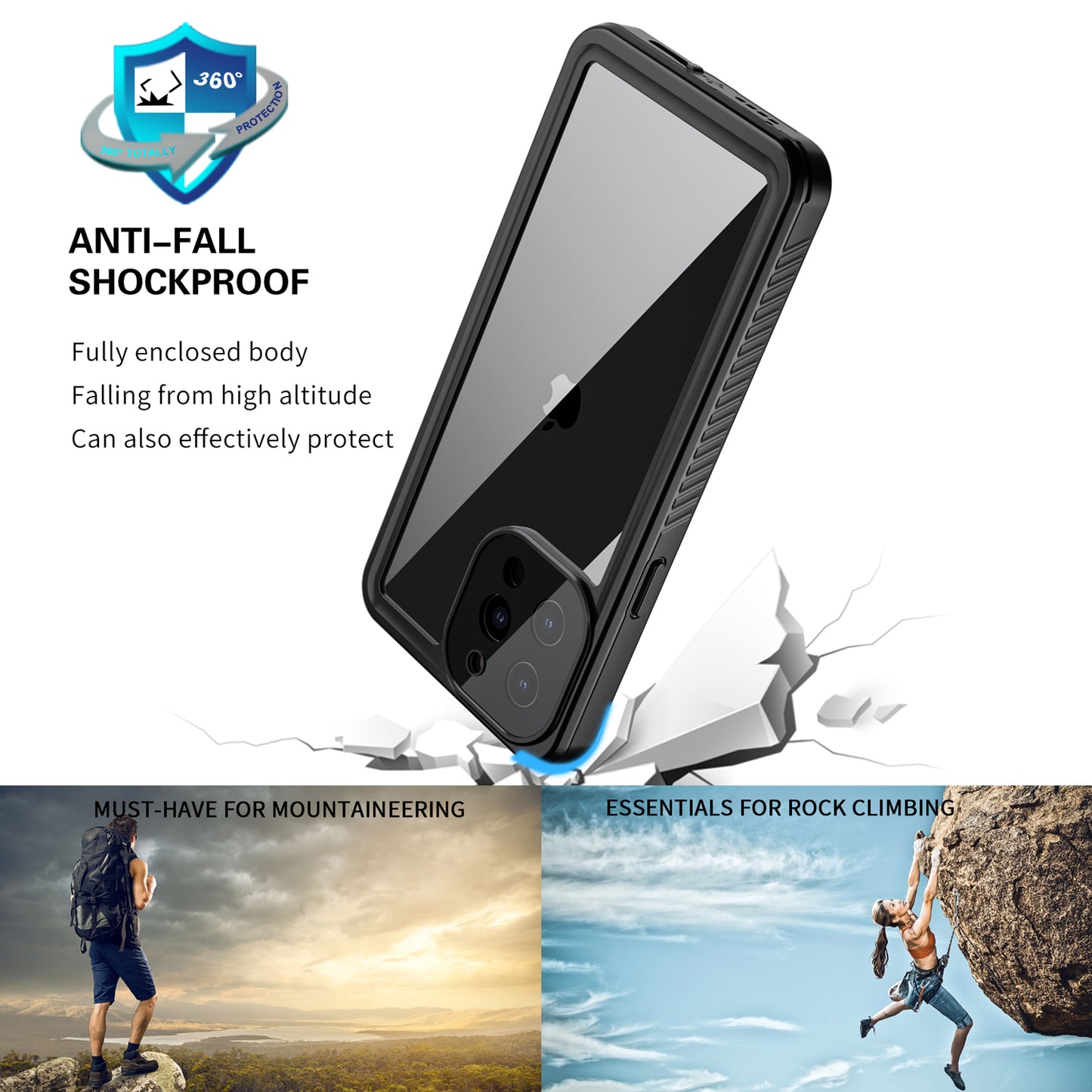 Twill Swimming IP68 Waterproof Apple iPhone 13 Pro Max Case Bumper Combo