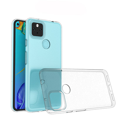 [2 Pack] Dot Clear Rubber Soft TPU Google Pixel 5A Case Back Gel