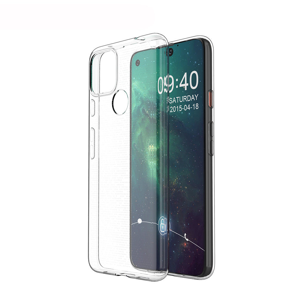 [2 Pack] Dot Clear Rubber Soft TPU Google Pixel 5 XL Case Back Gel