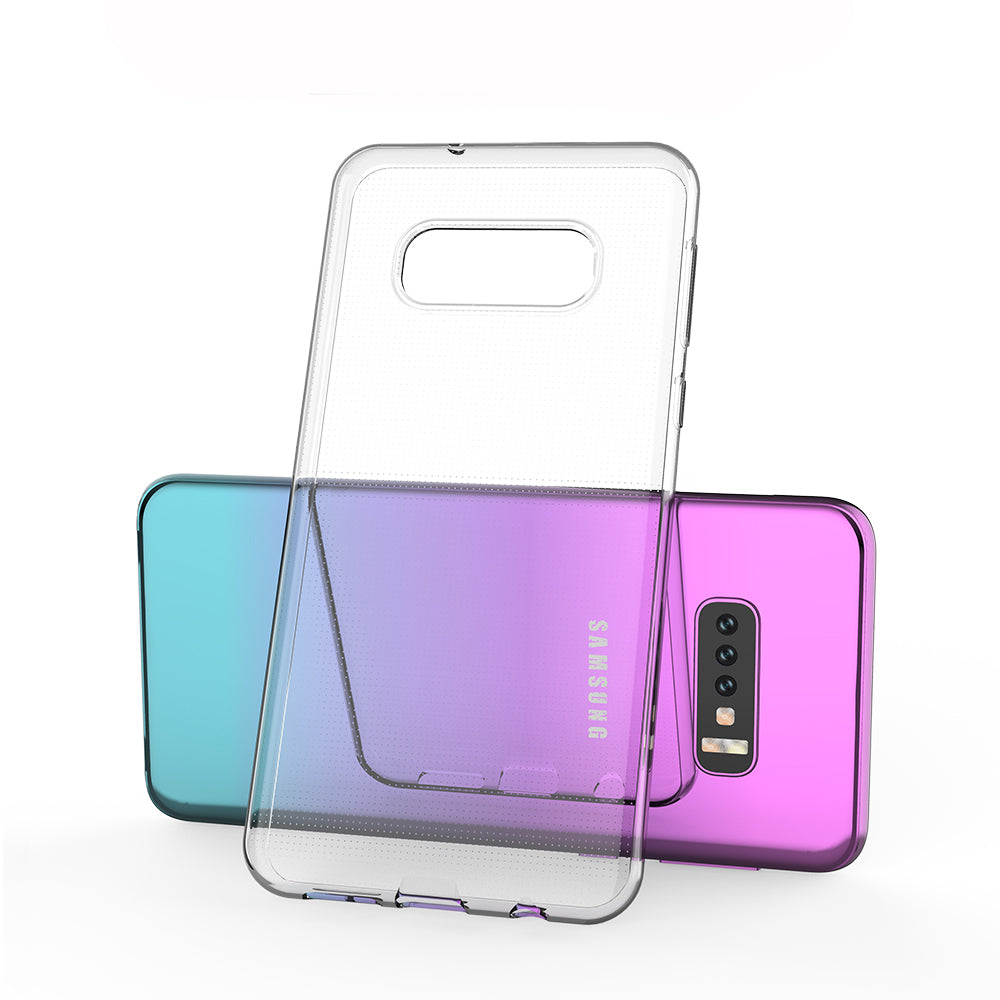 [2 Pack] Dot Clear Rubber Soft TPU Samsung Galaxy S10e Case Back Gel