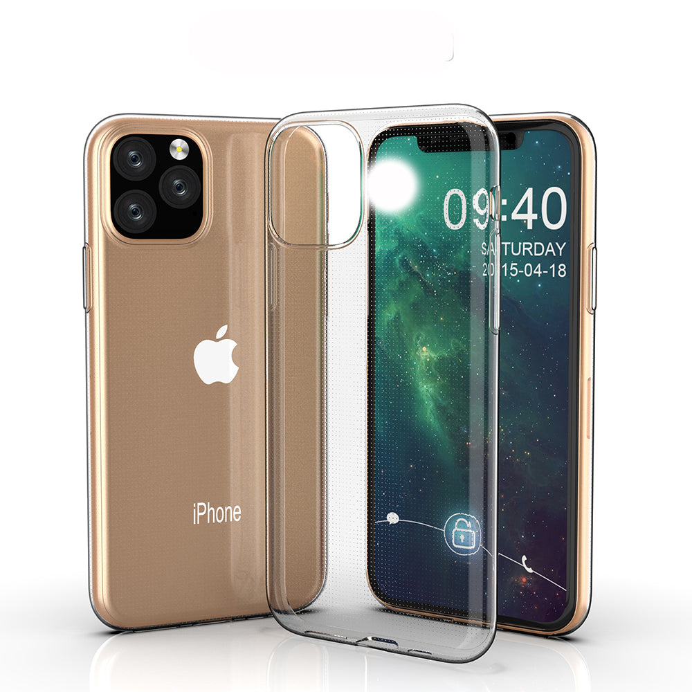 [2 Pack] Dot Clear Rubber Soft TPU Apple iPhone 11 Pro Case Back Gel