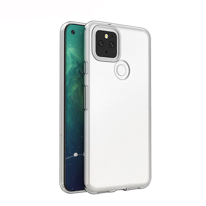 [2 Pack] Dot Clear Rubber Soft TPU Google Pixel 5 Case Back Gel