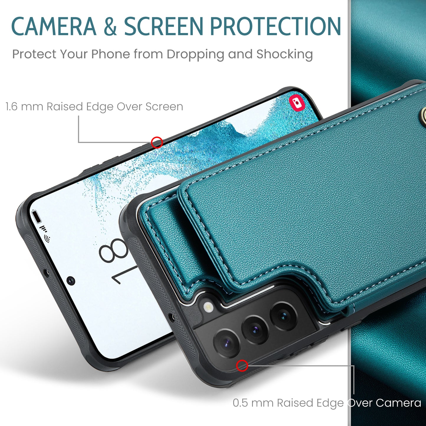 Sturdy Kickstand Samsung Galaxy S22 Case Multiple Card Slot