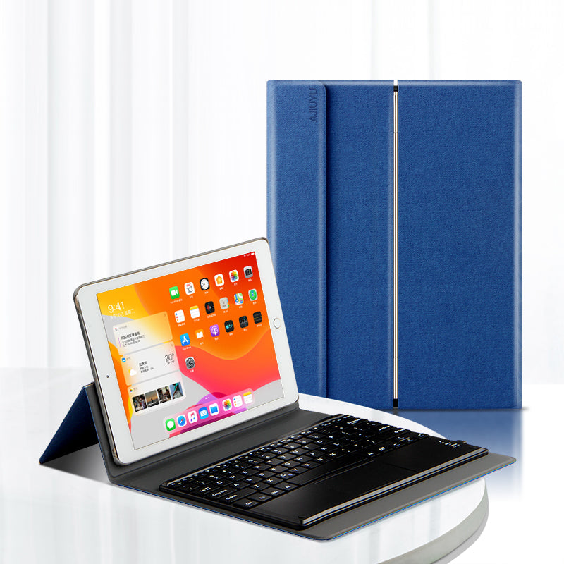 Metal Hinge Backlit Touchpad Keyboard Apple iPad 6 Case Leather