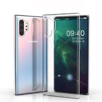 [2 Pack] Dot Clear Rubber Soft TPU Galaxy Note10+ Case Back Gel