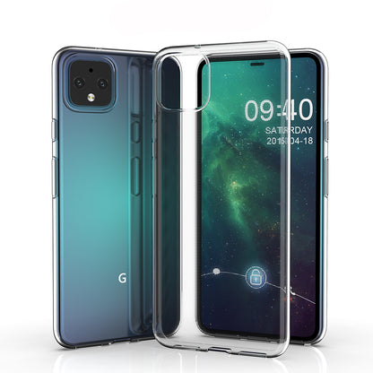 [2 Pack] Dot Clear Rubber Soft TPU Google Pixel 4 XL Case Back Gel