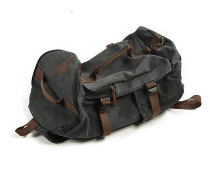 Men's Canvas Duffel Bag Laptop Large Capacity Leisure Single Bucket Traveling