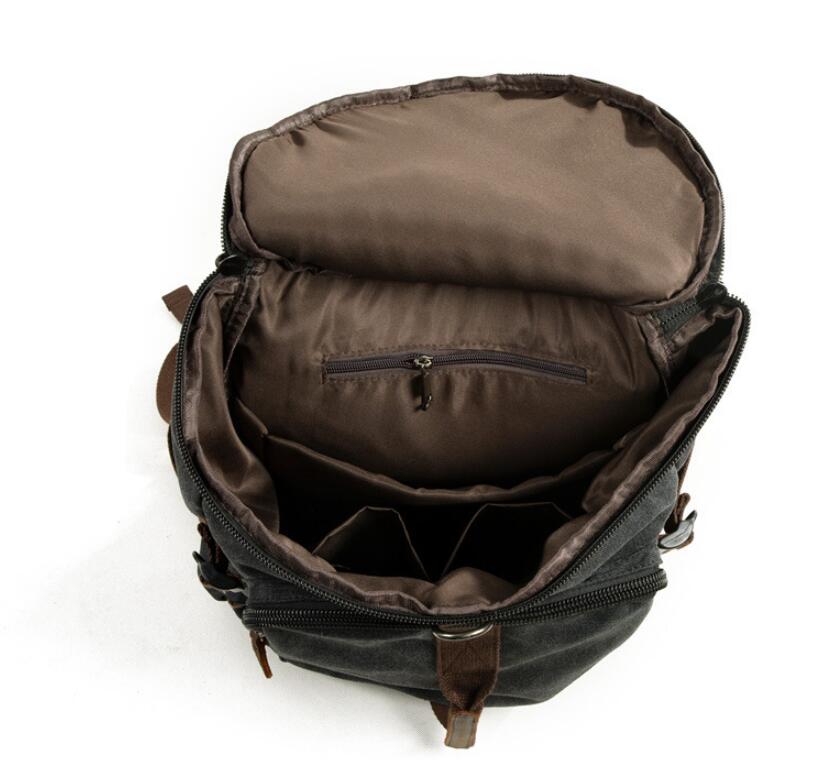 Men's Canvas Duffel Bag Laptop Large Capacity Leisure Single Bucket Traveling