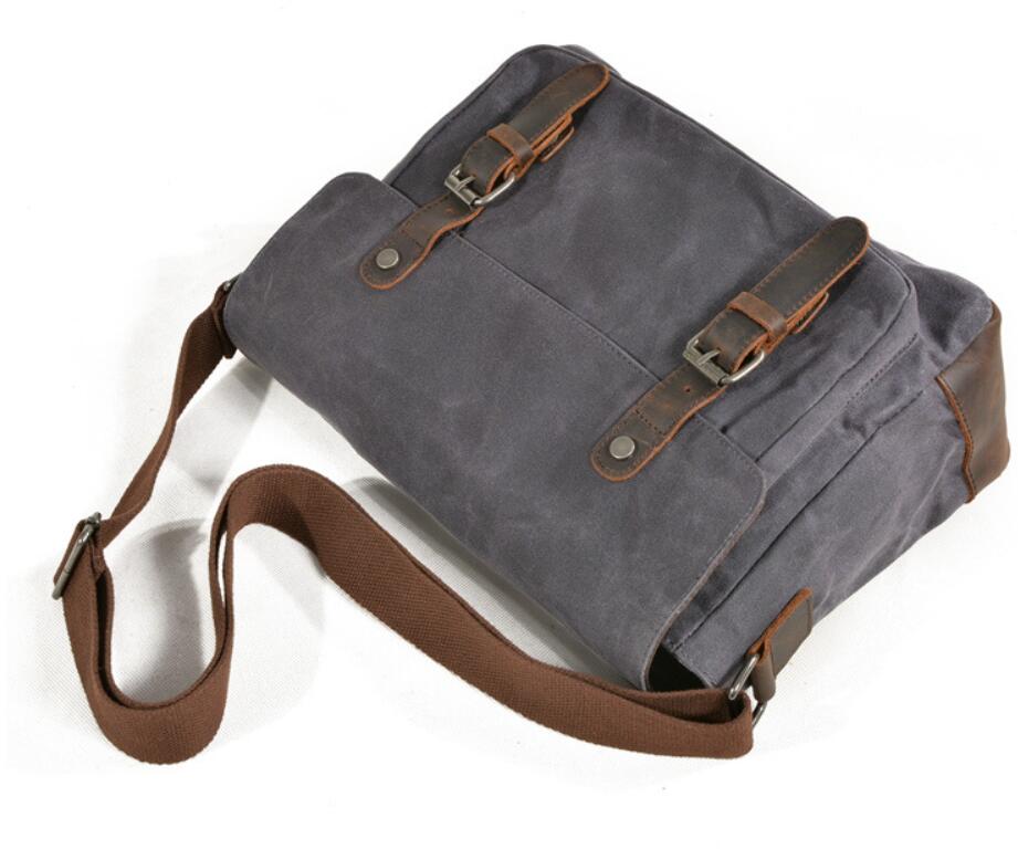 Men's Canvas Camera Bag Horizontal Photography Casual Anti-splash SLR