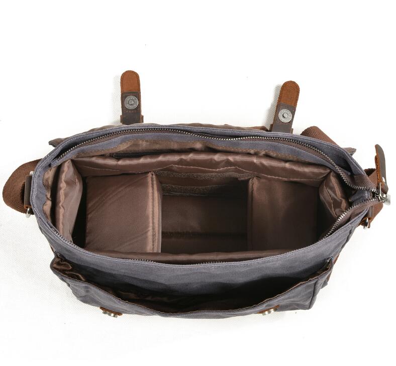 Men's Canvas Camera Bag Horizontal Photography Casual Anti-splash SLR