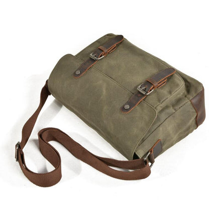 Men's Canvas Messenger Bag Tablet Outside Leisure Sports Oblique Anti-splash Retro