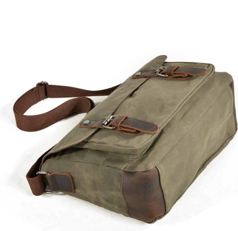 Men's Canvas Messenger Bag Tablet Outside Leisure Sports Oblique Anti-splash Retro