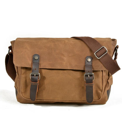 Men's Canvas Messenger Bag Tablet Outside Leisure Sports Oblique Anti-splash Retro