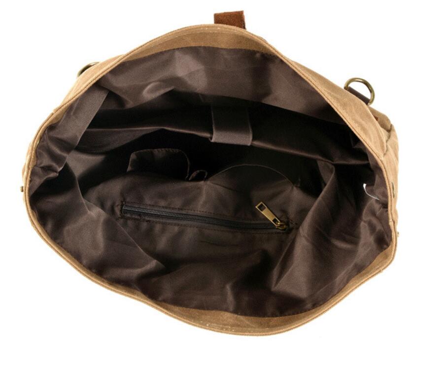 Men's Canvas Messenger Bag Tablet Leisure Outdoor Sports School Riding Splicing